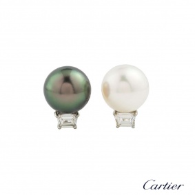 Cartier Pearl and Diamond Earrings in Platinum? Cartier Pearl and Diamond Earrings in Platinum?